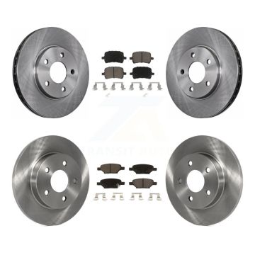 Front Rear Disc Brake Rotors And Ceramic Pads Kit For Chevrolet Malibu Pontiac G6 K8C-101241