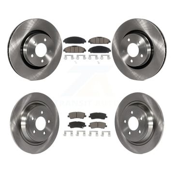 Front Rear Disc Brake Rotors And Ceramic Pads Kit For Ford Mustang V6 with 3.7L K8C-101246