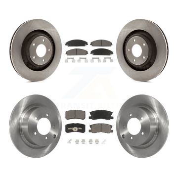 Front Rear Brake Rotors Ceramic Pad Kit For Dodge Caliber With 340mm Diameter Rotor K8C-101256