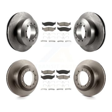 Front Rear Brake Rotors & Ceramic Pad Kit For Ford F-53 Motorhome Chassis F-59 Commercial K8C-101360