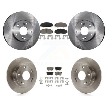 Front Rear Disc Brake Rotors And Ceramic Pads Kit For Honda Accord K8C-101372