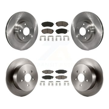 Front Rear Brake Rotors Ceramic Pad Kit For Subaru Legacy With 277mm Diameter Rotor K8C-101402