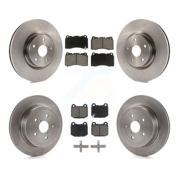 Front Rear Disc Brake Rotors And Ceramic Pads Kit For Subaru Impreza K8C-101409