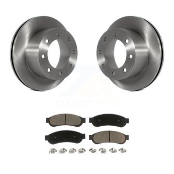 Rear Disc Brake Rotors And Ceramic Pads Kit For Ford F-250 Super Duty F-350 K8C-102098