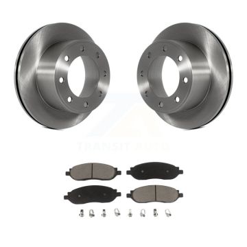 Rear Disc Brake Rotors And Ceramic Pads Kit For 2005-2007 Ford F-350 Super Duty F-250 K8C-102100