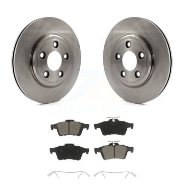 Rear Disc Brake Rotor & Ceramic Pad Kit For Jaguar Vanden Plas XJ8 To Chassis/VIN #G49700 K8C-102108
