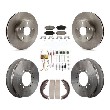 Front Rear Brake Rotor Ceramic Pad Drum Kit (7Pc) For Toyota Tacoma 4WD With 5 Lug Wheels K8C-102256