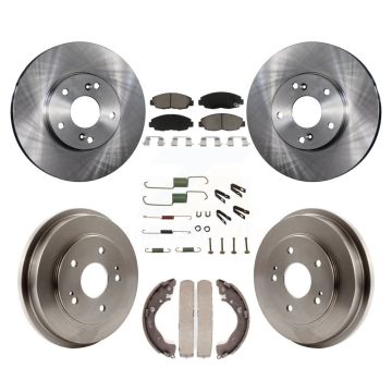 Front Rear Disc Brake Rotors Ceramic Pads And Drum Kit (7Pc) For 2011 Honda Civic GX K8C-102278