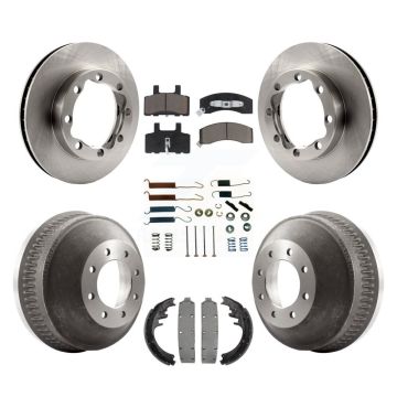 Front Rear Disc Brake Rotors Ceramic Pad Drum Kit (7Pc) For 1988-1989 K3500 GMC Chevrolet K8C-102286