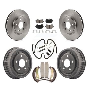 Front Rear Brake Rotor Ceramic Pad & Drum Kit (7Pc) For Chevrolet Malibu rear brakes K8C-102287