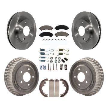 Front Rear Disc Brake Rotors Ceramic Pads And Drum Kit (7Pc) For Chevrolet S10 K8C-102305
