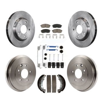 Front Rear Disc Brake Rotors Ceramic Pads And Drum Kit (7Pc) For Nissan Sentra K8C-102336