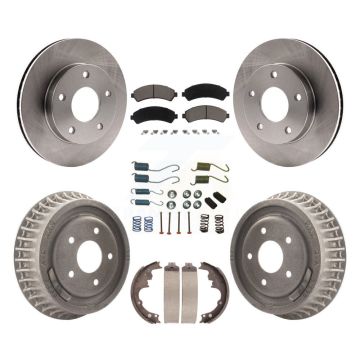 Front Rear Brake Rotor Ceramic Pad And Drum Kit (7Pc) For 1997 Chevrolet Blazer GMC Jimmy K8C-102343