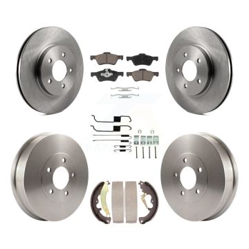 Front Rear Brake Rotors Ceramic Pad & Drum Kit (7Pc) For 2007 Ford Escape Mercury Mariner K8C-102357