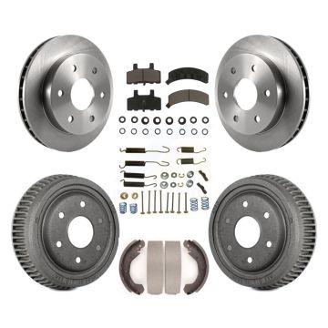 Front Rear Disc Brake Rotor Ceramic Pad Drum Kit (7Pc) For 1992-1994 Chevrolet Blazer 4WD K8C-102368