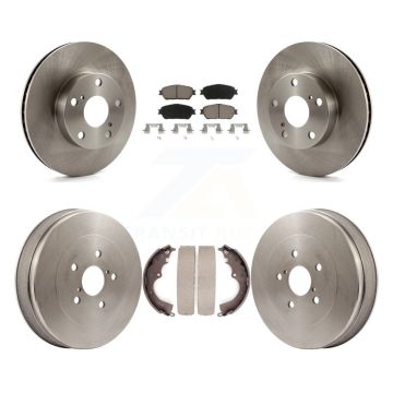 Front Rear Disc Brake Rotors Ceramic Pad And Drum Kit For Toyota Tacoma With 5 Lug Wheels K8C-102411