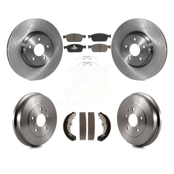 Front Rear Brake Rotor Ceramic Pad & Drum Kit For Ford Focus ST With 320mm Diameter K8C-102421