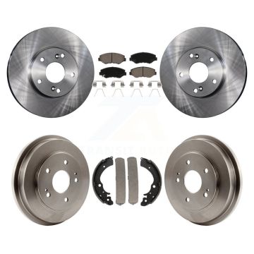 Front Rear Disc Brake Rotors Ceramic Pads And Drum Kit For Honda Accord Fit K8C-102427
