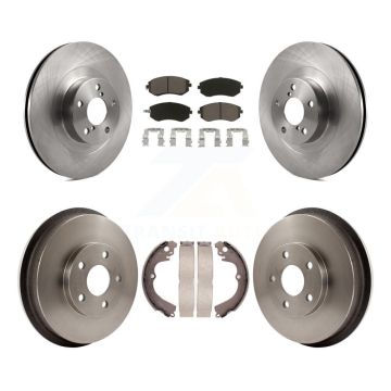 Front Rear Disc Brake Rotors Ceramic Pads And Drum Kit For Subaru Forester Impreza K8C-102428
