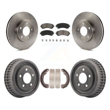 Front Rear Disc Brake Rotors Ceramic Pad & Drum Kit For Pontiac Montana Chevrolet Venture K8C-102431