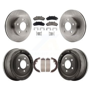 Front Rear Disc Brake Rotors Ceramic Pad & Drum Kit For Ford Ranger Mazda B4000 B3000 4WD K8C-102446