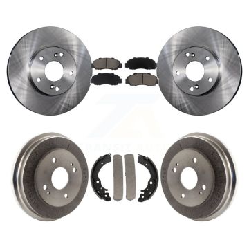 Front Rear Disc Brake Rotors Ceramic Pads And Drum Kit For 1998-2002 Honda Accord 3.0L K8C-102448
