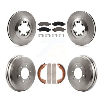 Front Rear Disc Brake Rotors Ceramic Pads And Drum Kit For Chevrolet Colorado GMC Canyon K8C-102485