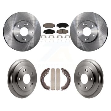 Front Rear Disc Brake Rotors Ceramic Pads And Drum Kit For Honda Civic K8C-102496