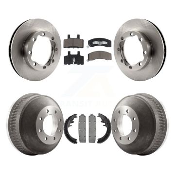 Front Rear Disc Brake Rotors Ceramic Pads And Drum Kit For 1988-1989 K3500 GMC Chevrolet K8C-102503