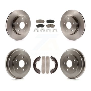 Front Rear Brake Rotor Ceramic Pad And Drum Kit For 2007-2012 Suzuki SX4 rear brakes K8C-102517