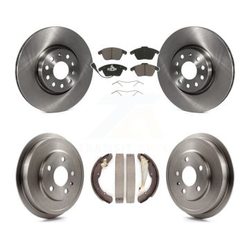 Front Rear Disc Brake Rotors Ceramic Pads And Drum Kit For Volkswagen Jetta Beetle K8C-102522