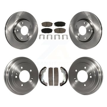 Front Rear Disc Brake Rotors Ceramic Pads And Drum Kit For Hyundai Elantra K8C-102525