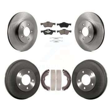 Front Rear Brake Rotor Ceramic Pad Drum Kit For Ford Escape Mazda Tribute Mercury Mariner K8C-102549