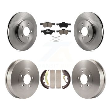 Front Rear Disc Brake Rotors Ceramic Pads And Drum Kit For Ford Escape Mercury Mariner K8C-102551