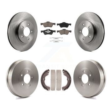 Front Rear Disc Brake Rotors Ceramic Pads And Drum Kit For 2008 Mazda Tribute K8C-102553