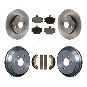 Front Rear Disc Brake Rotors Ceramic Pads And Drum Kit For Smart Fortwo K8C-102557