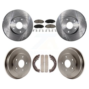 Front Rear Disc Brake Rotors Ceramic Pads And Drum Kit For 2011 Honda Civic GX K8C-102567