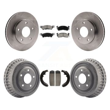 Front Rear Disc Brake Rotors Ceramic Pads And Drum Kit For GMC Jimmy K8C-102579