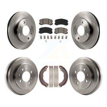 Front Rear Disc Brake Rotors Ceramic Pads And Drum Kit For Mitsubishi Lancer K8C-102580