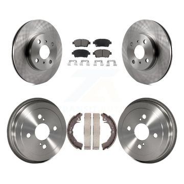 Front Rear Disc Brake Rotors Ceramic Pads And Drum Kit For 2001-2005 Toyota Echo K8C-102601