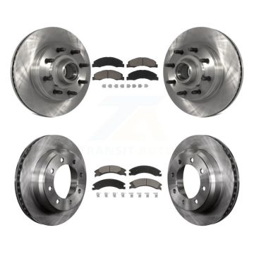 Front Rear Brake Rotors & Ceramic Pad Kit For Ford E-350 Super Duty E-250 E-150 Econoline K8C-102616