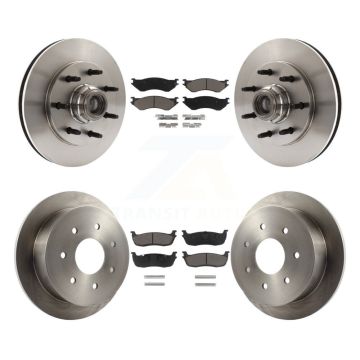 Front Rear Disc Brake Rotors And Ceramic Pads Kit For Ford F-150 F-250 HD K8C-102623