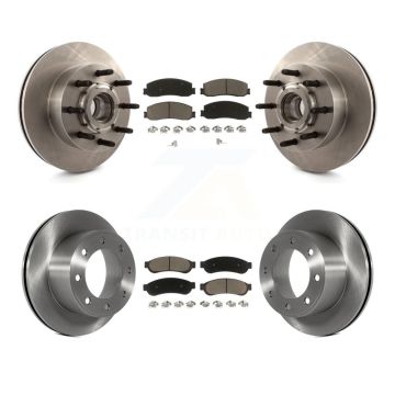 Front Rear Disc Brake Rotors And Ceramic Pads Kit For Ford F-250 Super Duty F-350 RWD K8C-102628