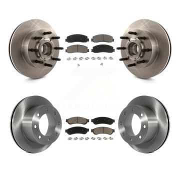 Front Rear Disc Brake Rotors And Ceramic Pads Kit For Ford F-250 Super Duty F-350 RWD K8C-102635