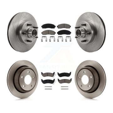 Front Rear Disc Brake Rotors And Ceramic Pads Kit For 2010-2011 Ford Ranger RWD K8C-102653