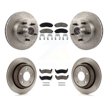 Front Rear Brake Rotors & Ceramic Pad Kit For 2010 Mazda B2300 With 10.25" Diameter Rotor K8C-102655