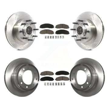 Front Rear Disc Brake Rotors And Ceramic Pads Kit For Ford F-350 Super Duty F-250 K8C-102657