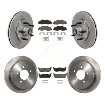 Front Rear Disc Brake Rotors And Ceramic Pads Kit For 2002-2003 Lincoln Blackwood K8C-102664