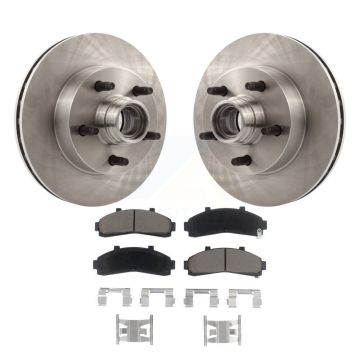 Front Disc Brake Rotors Hub And Ceramic Pads Kit For Ford Ranger Mazda B4000 B3000 B2300 K8C-102684