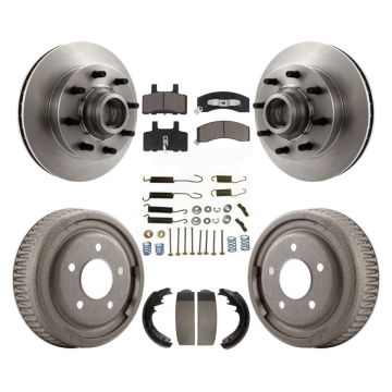 Front Rear Brake Rotors Ceramic Pad & Drum Kit (7Pc) For GMC Yukon RWD with DIESEL engine K8C-102728